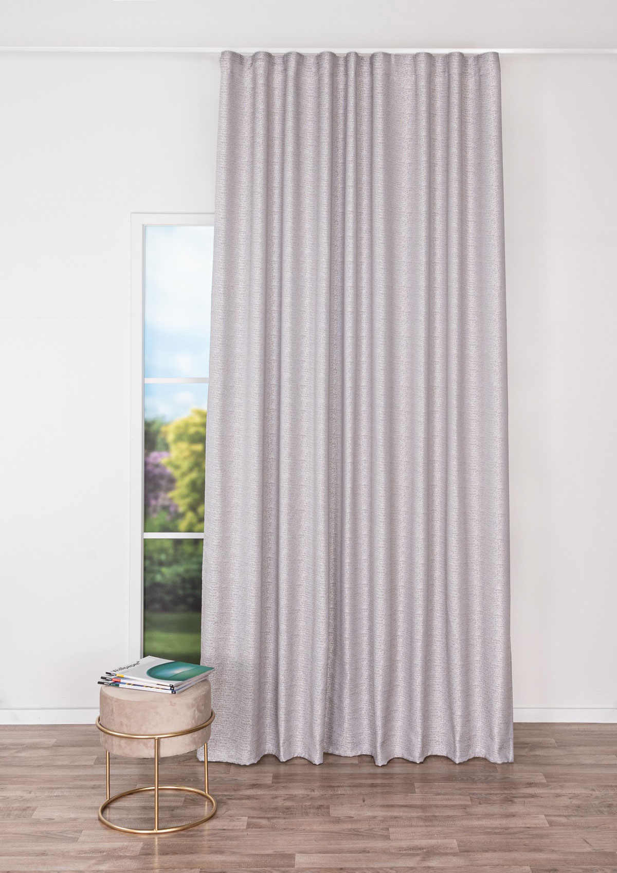 mateo grey print curtain