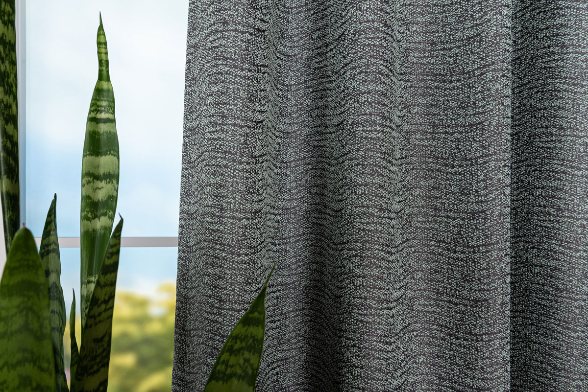 mateo grey print curtain