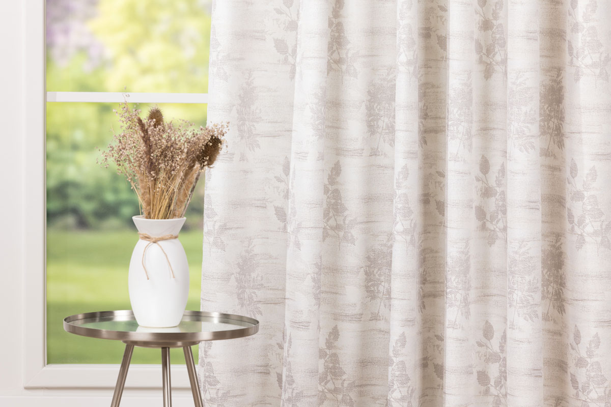 olbia beige print curtain