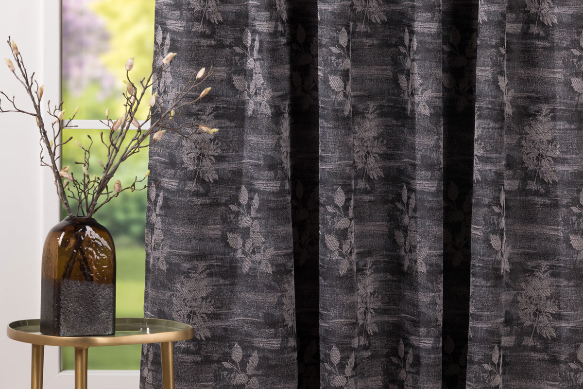 olbia brown print curtain