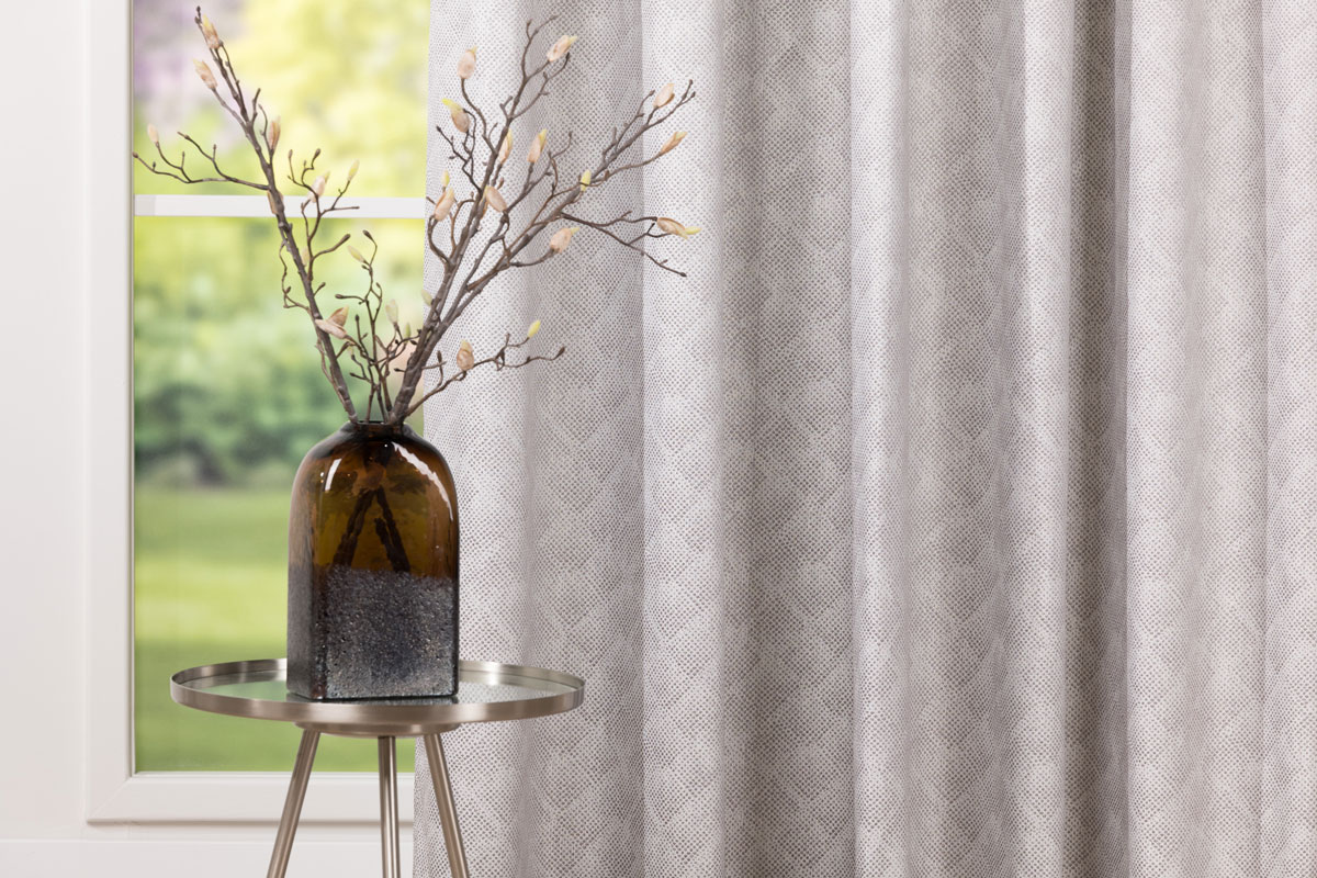 paco grey print curtain