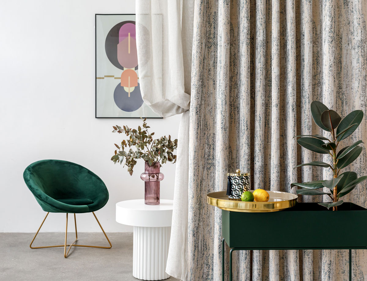 sergenti grey print curtain