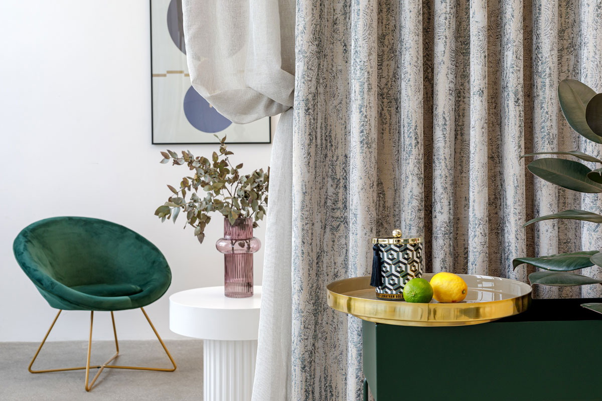 sergenti grey print curtain