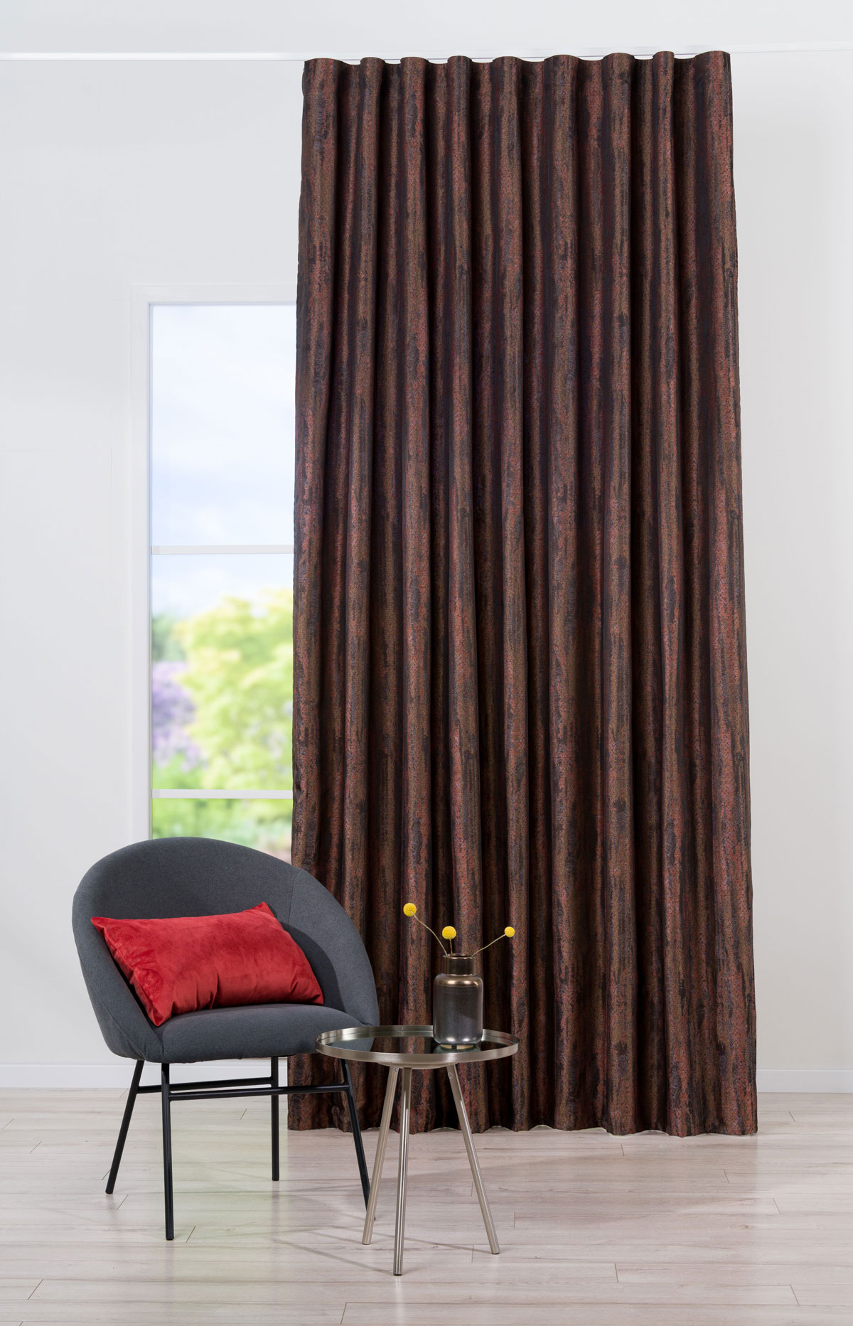 sergenti brown print curtain