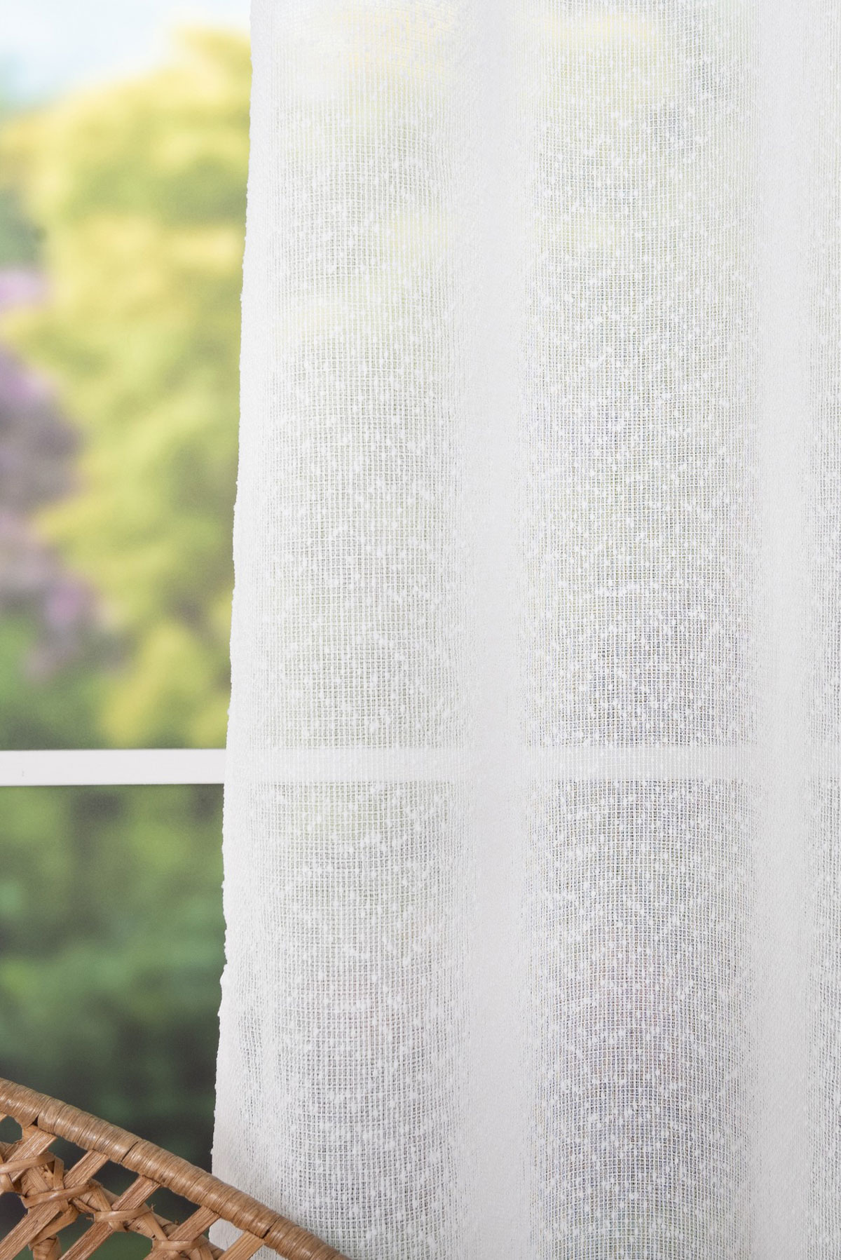 brioni white print curtain