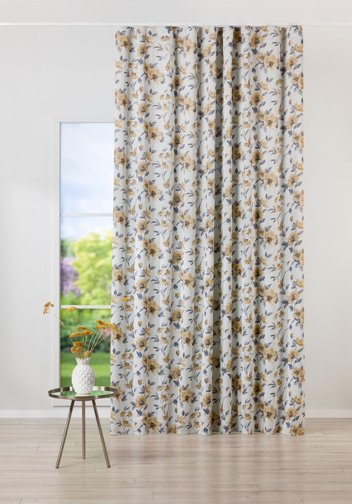 ortigia beige print curtain