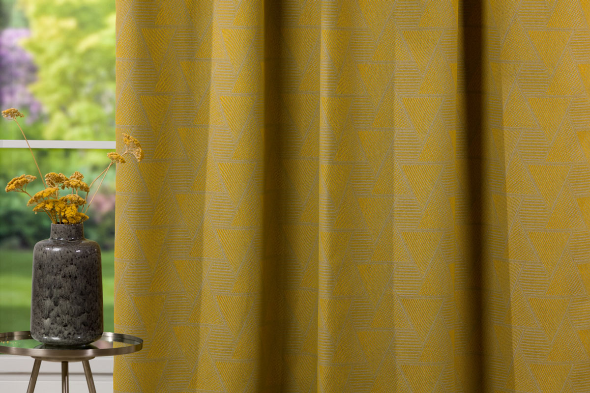 ragusa yellow print curtain
