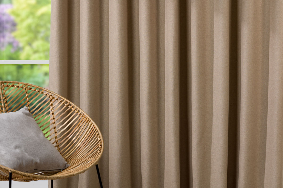 hugo beige print curtain