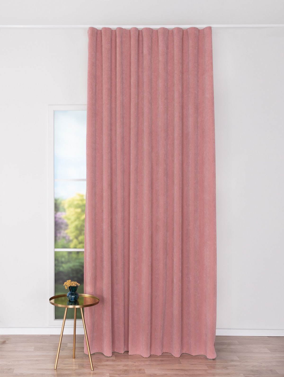 ponte pink print curtain