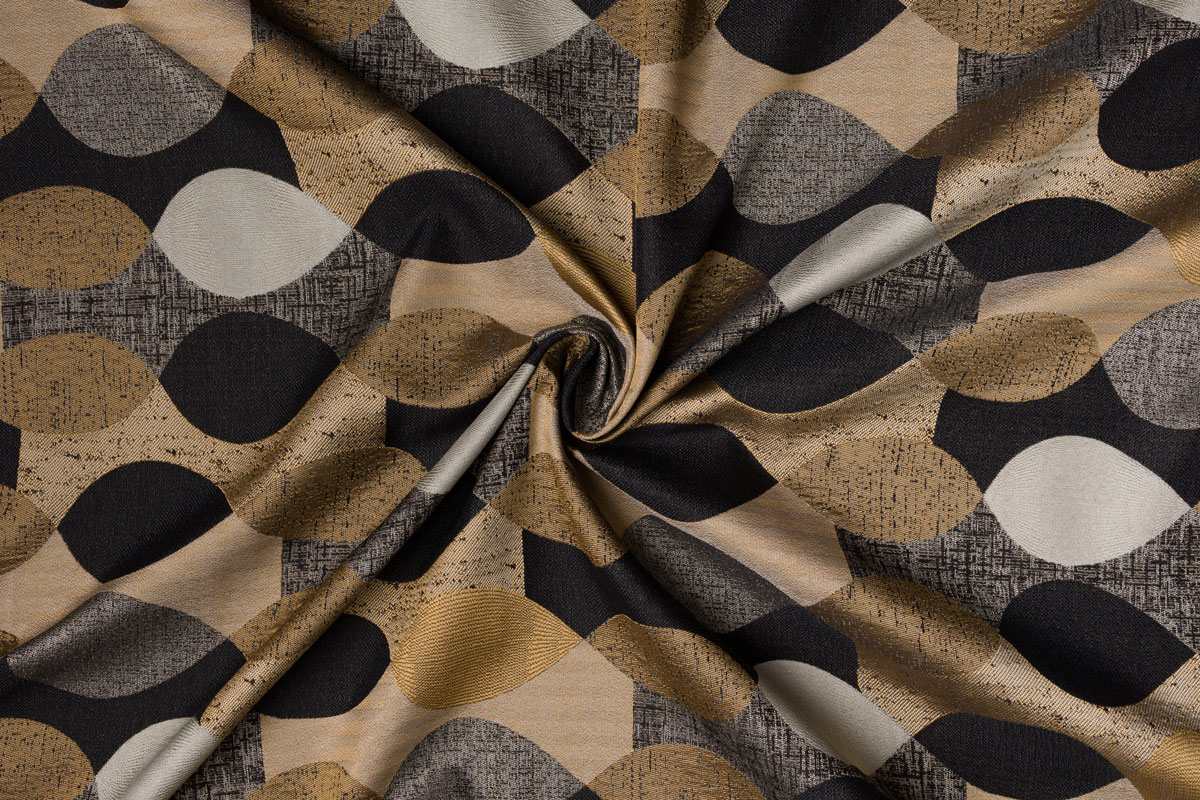 trento brown print curtain