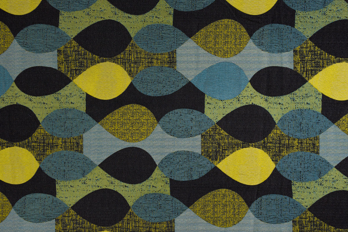 trento green print curtain