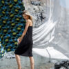 trento green print curtain