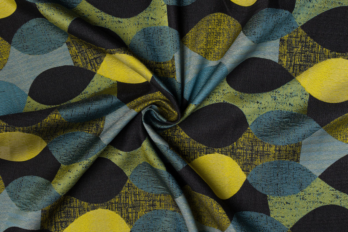 trento green print curtain