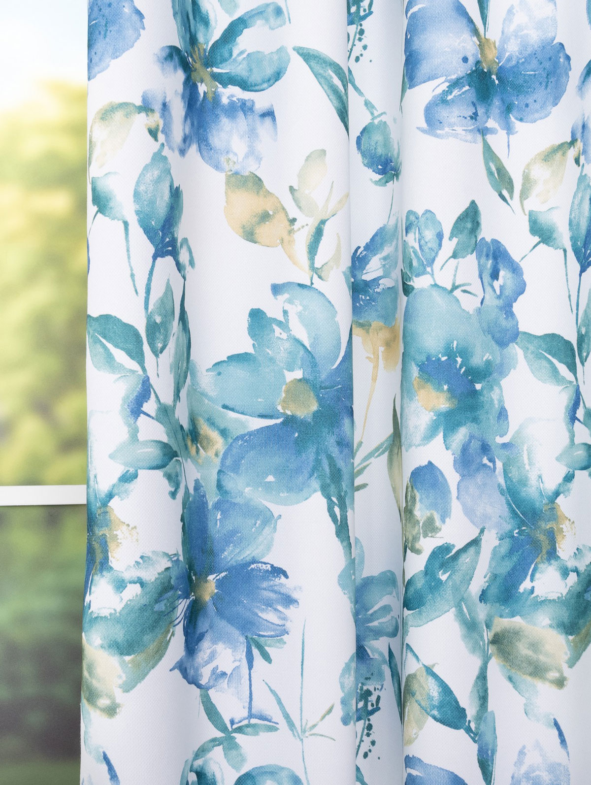 rialto blue print curtain