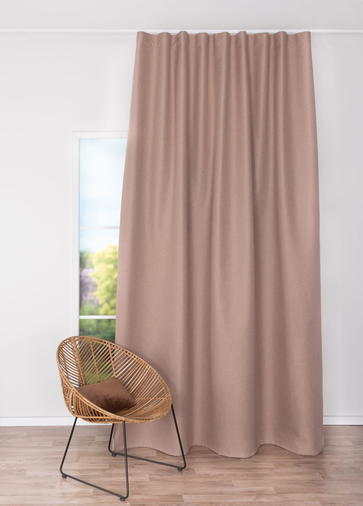 zenith brown print curtain