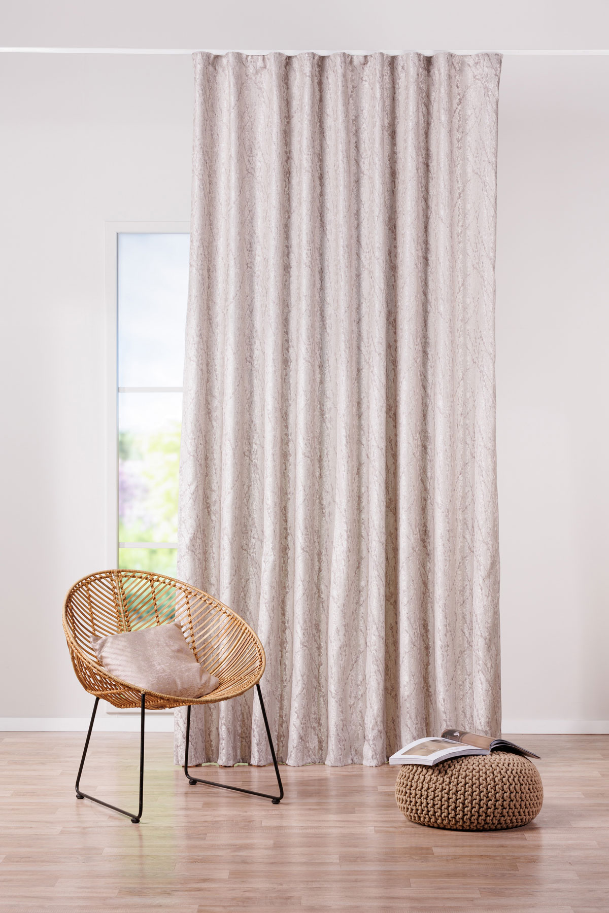 agora beige print curtain