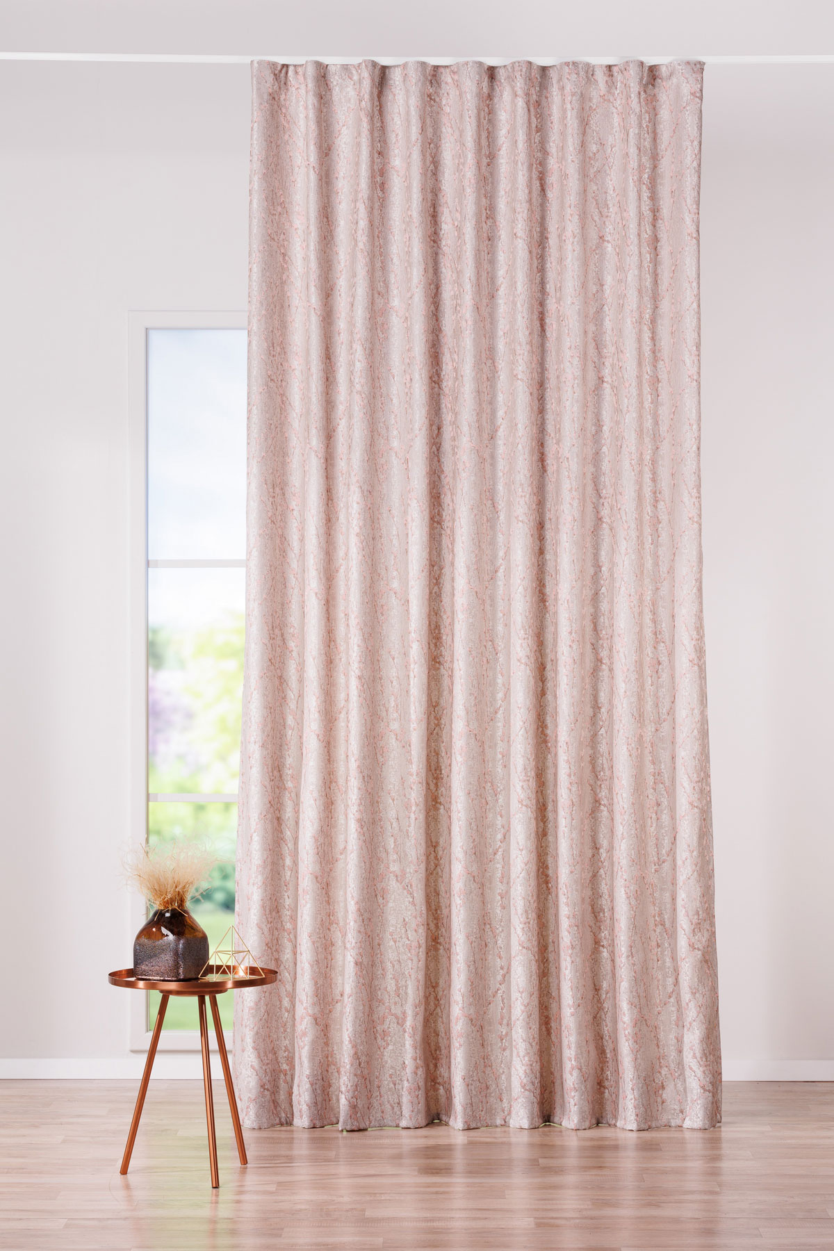 agora beige print curtain