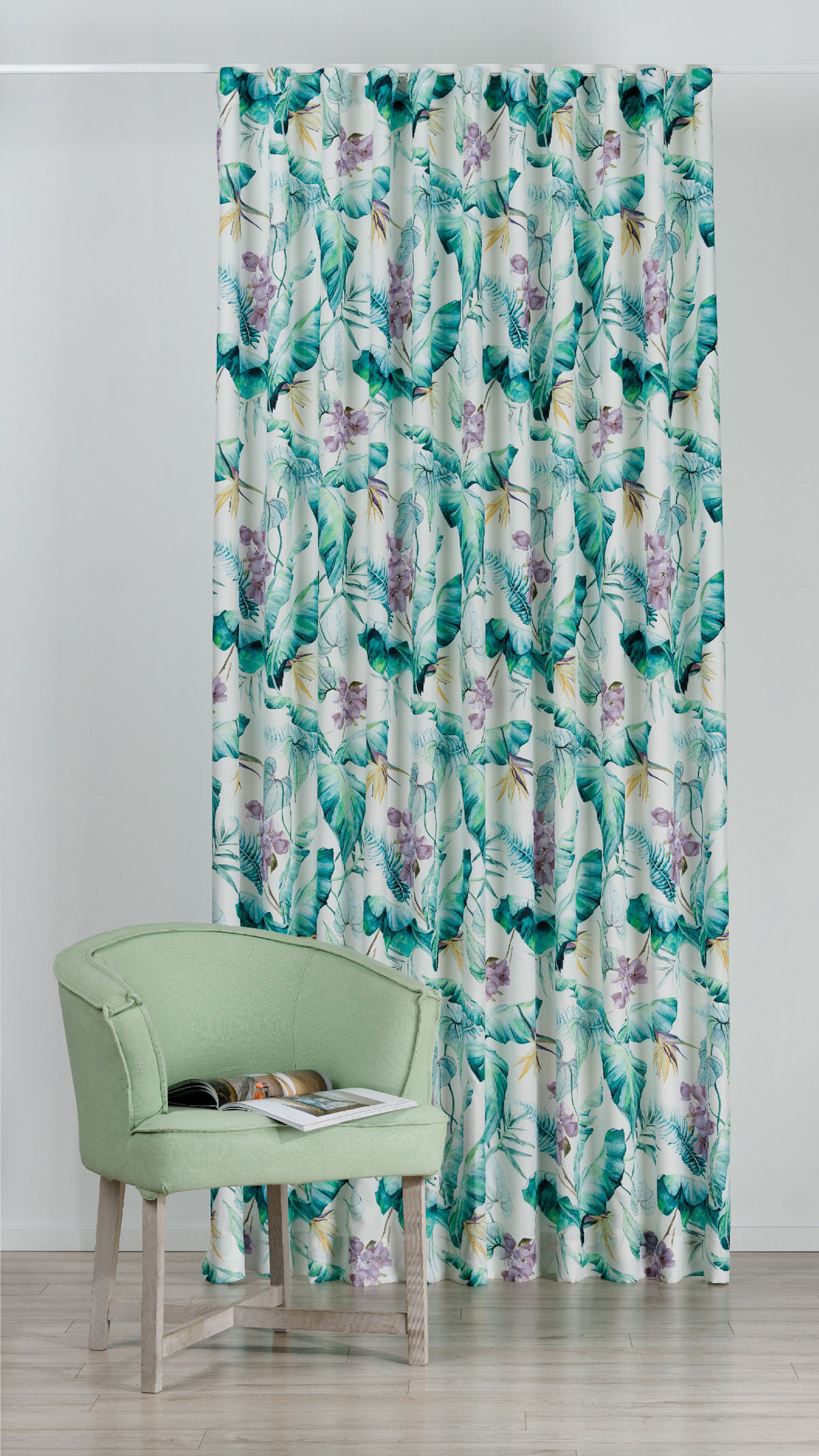 bali blue print curtain