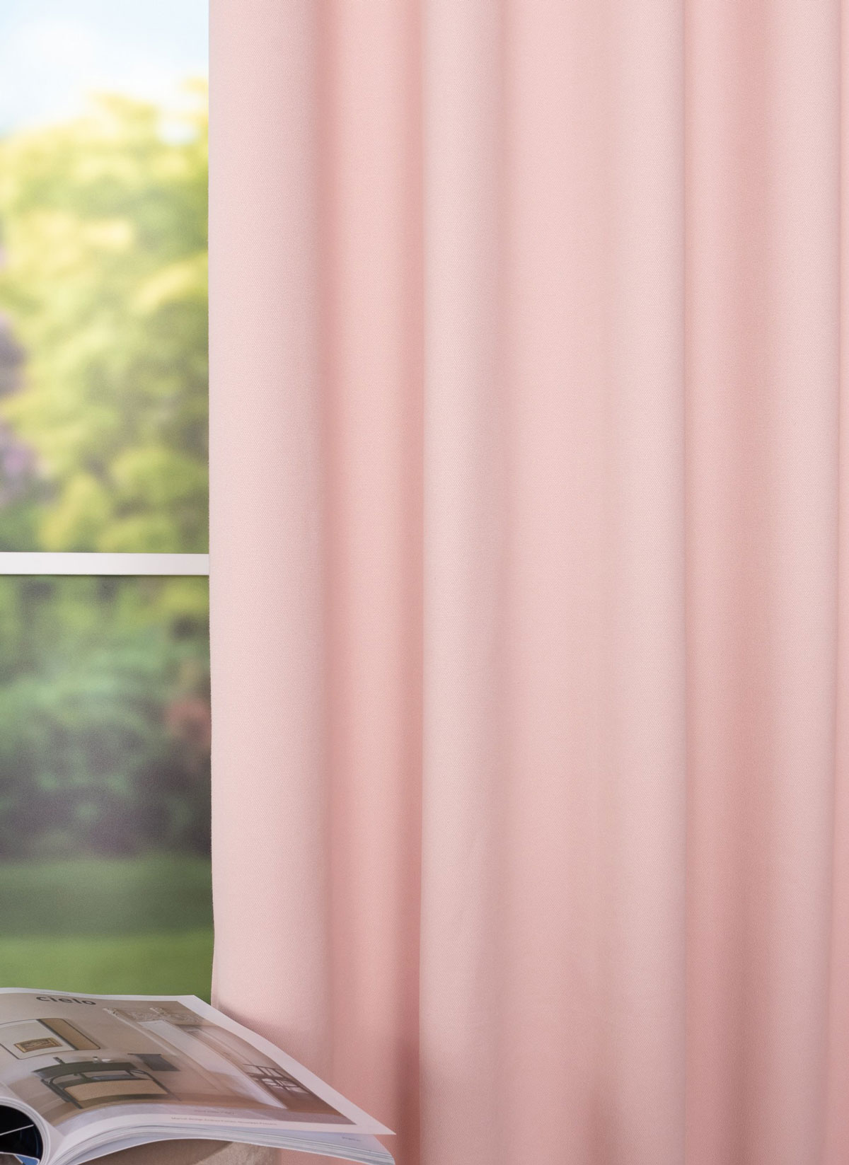 modern pink print curtain