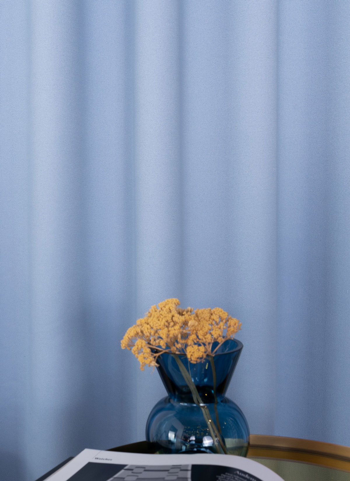 modern blue print curtain