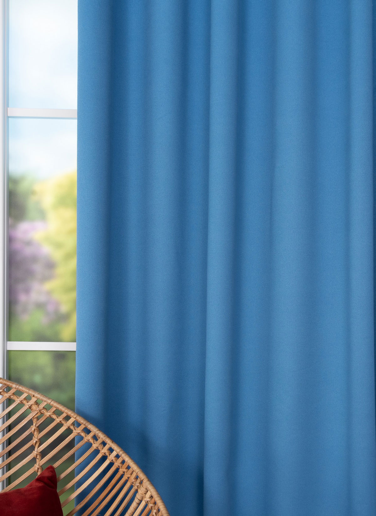 modern blue print curtain