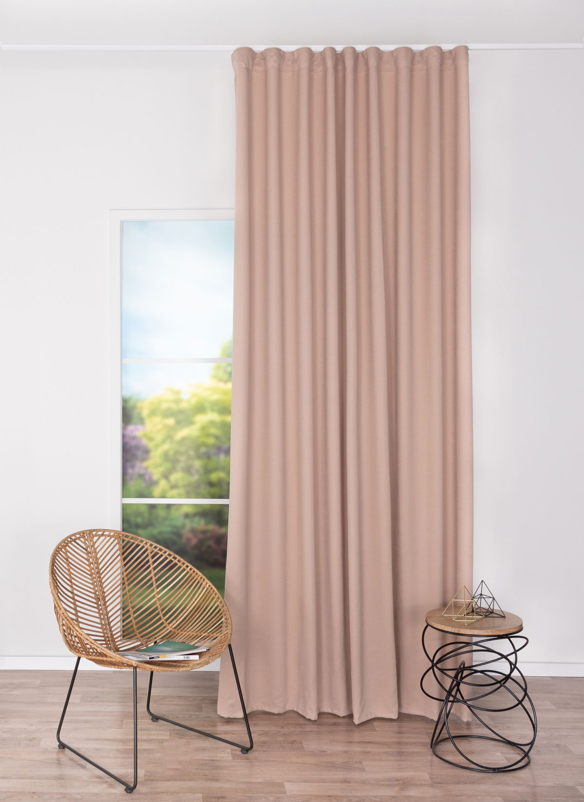 modern beige print curtain