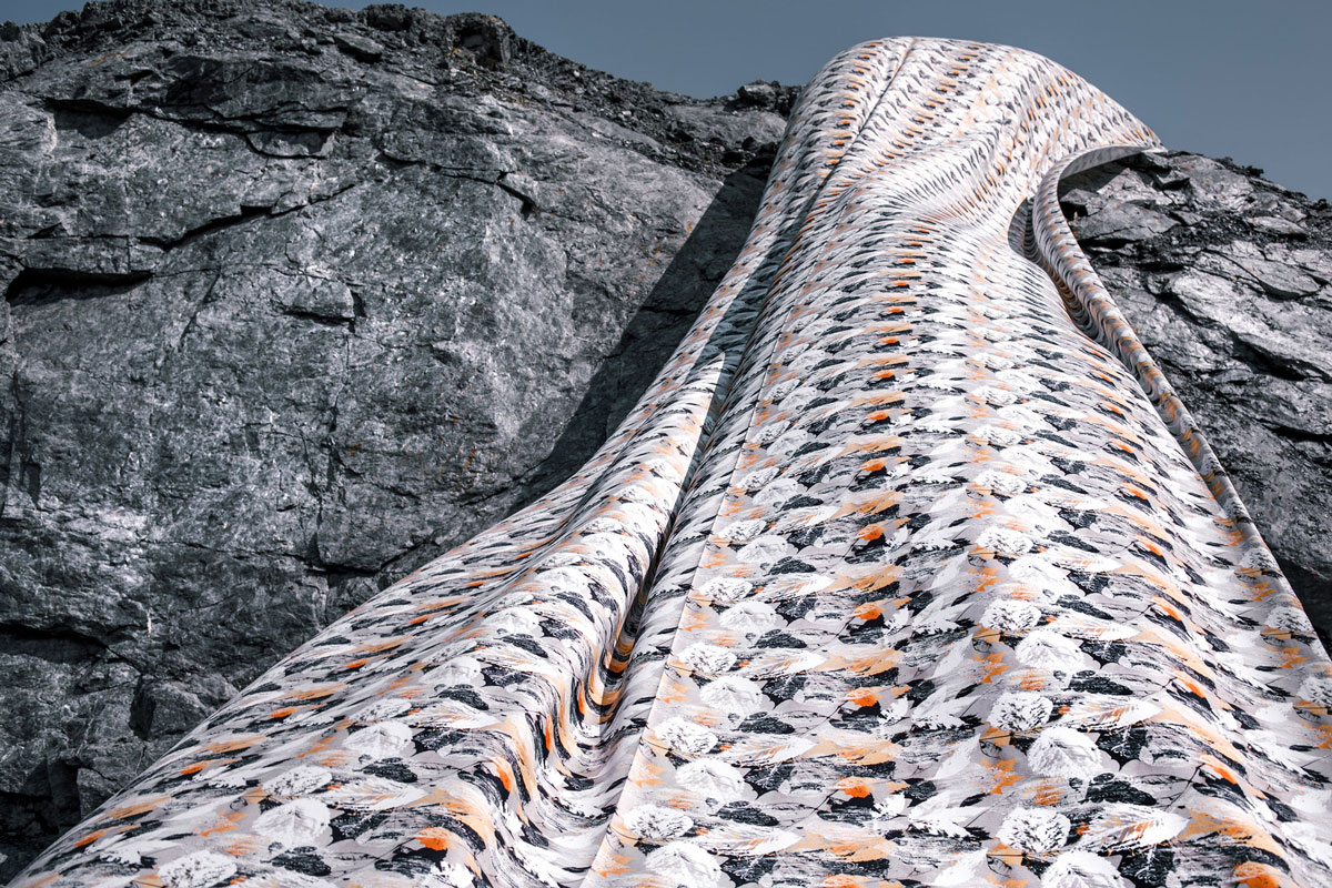 proza beige print curtain