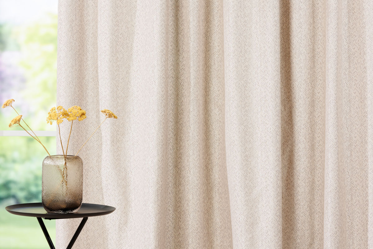 zen beige print curtain