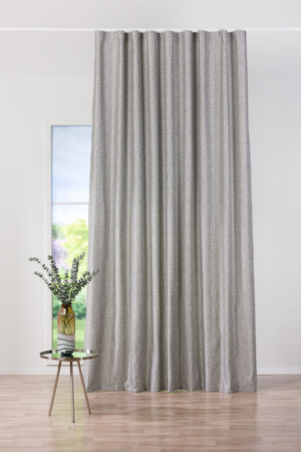 zen grey print curtain