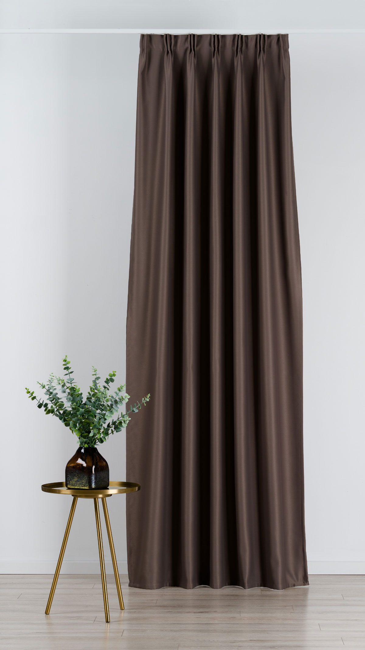 blackout brown print curtain