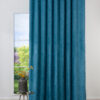 intense blue print curtain