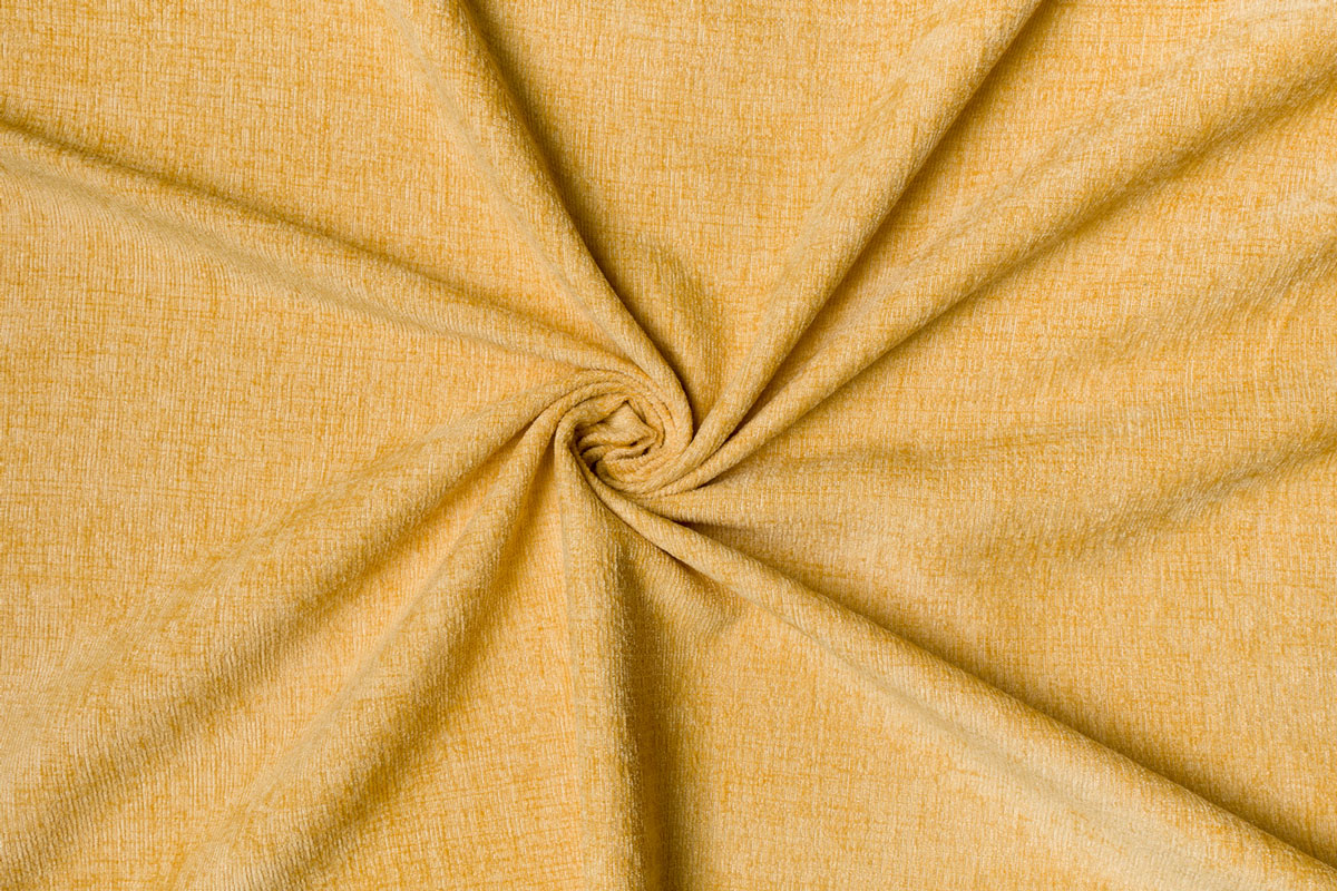 intense yellow print curtain