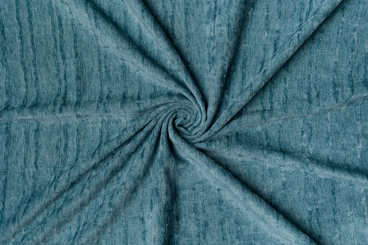 intense blue print curtain