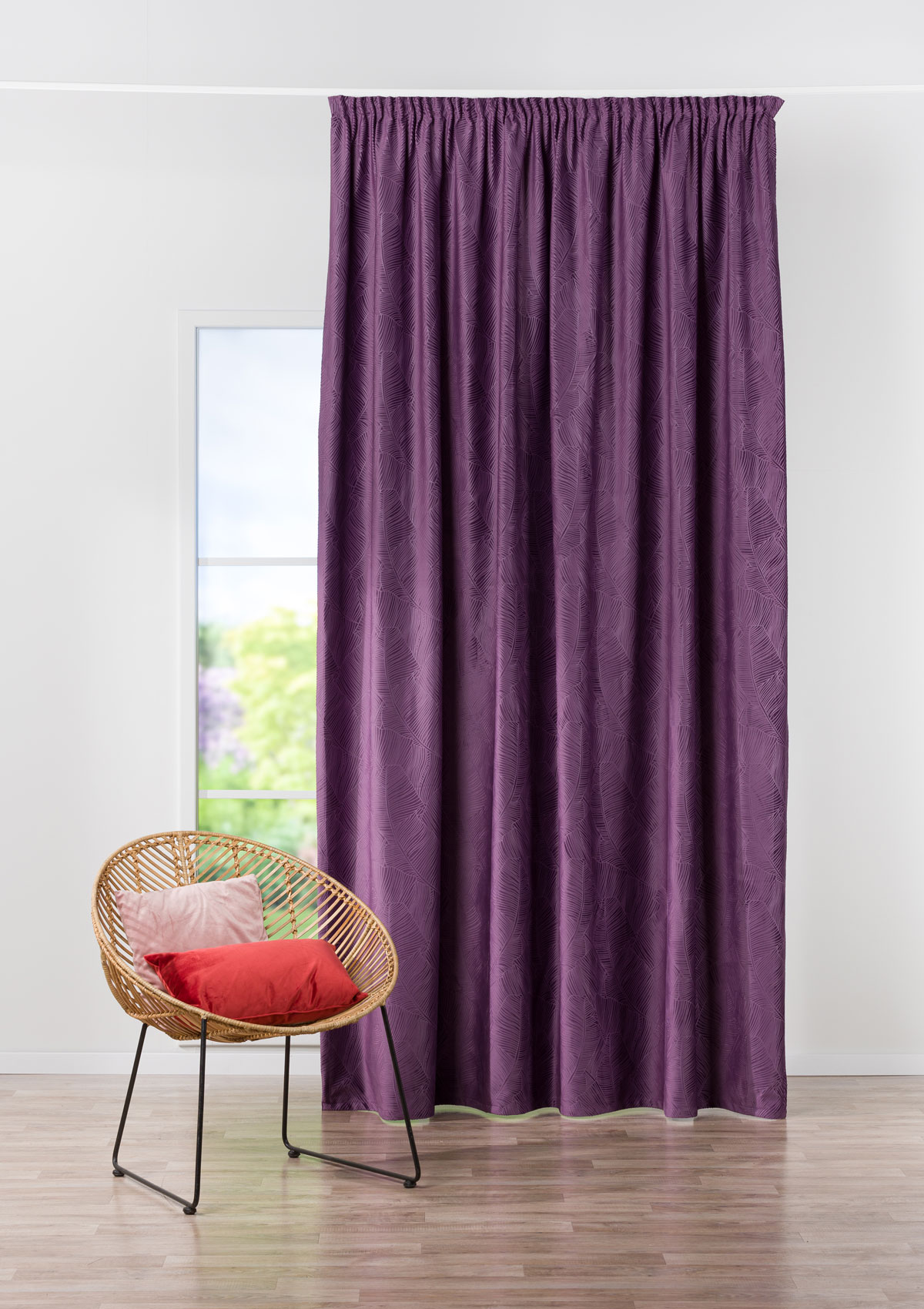 biaritz purple print curtain
