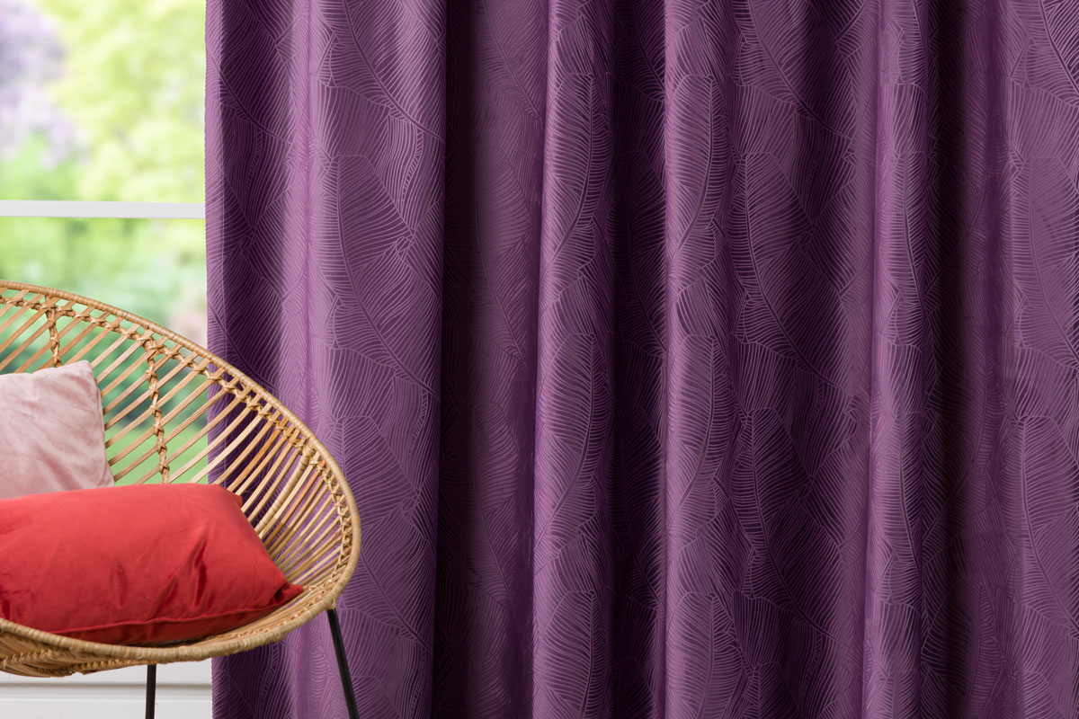 biaritz purple print curtain