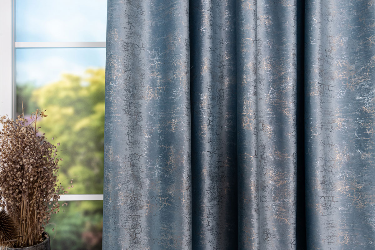 dakka blue print curtain