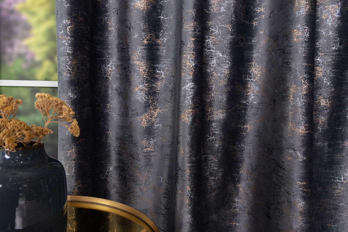dakka grey print curtain