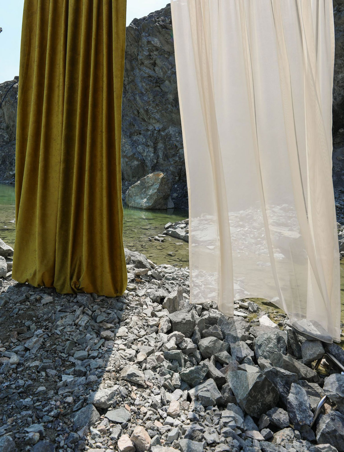 feliz yellow print curtain