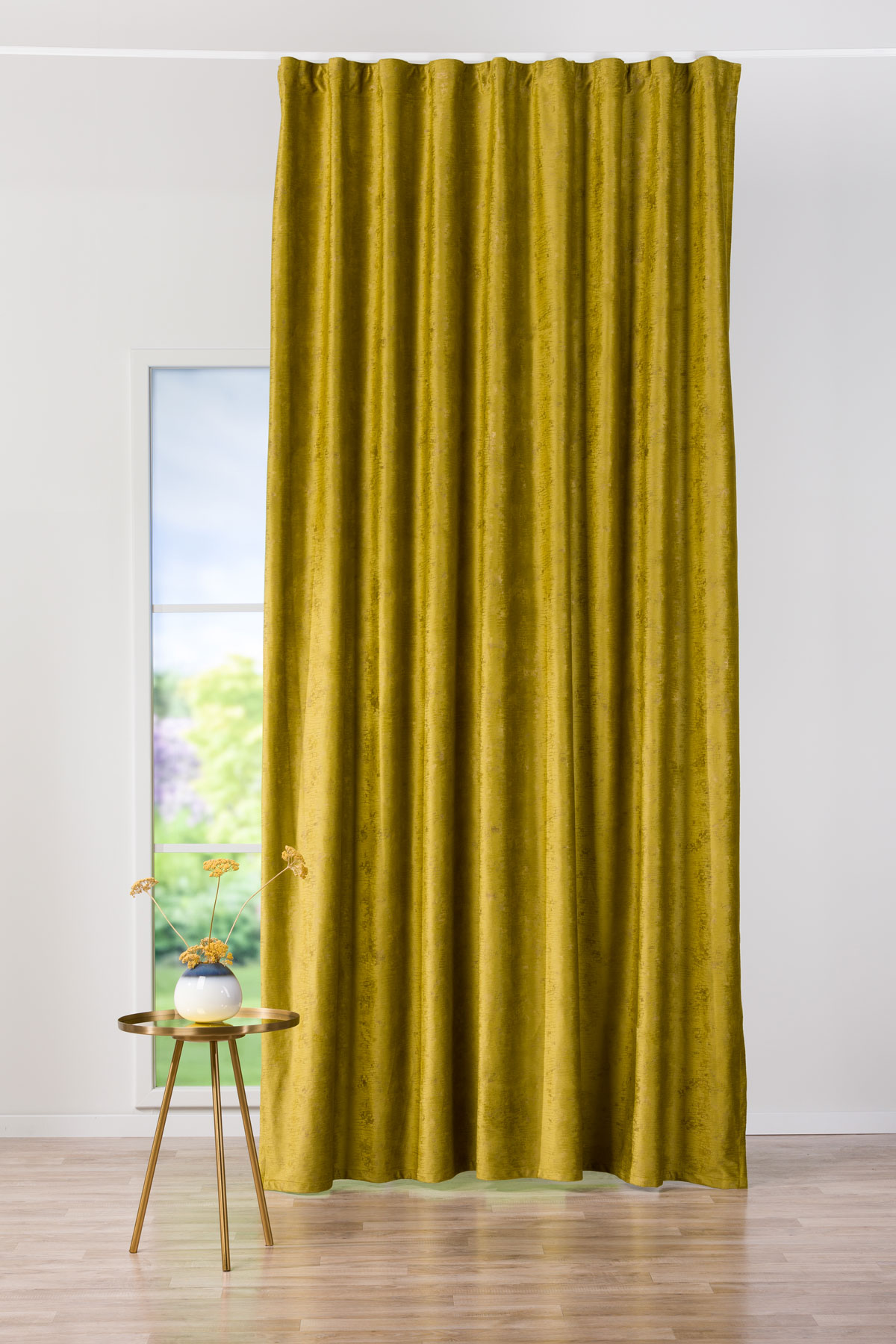 feliz yellow print curtain