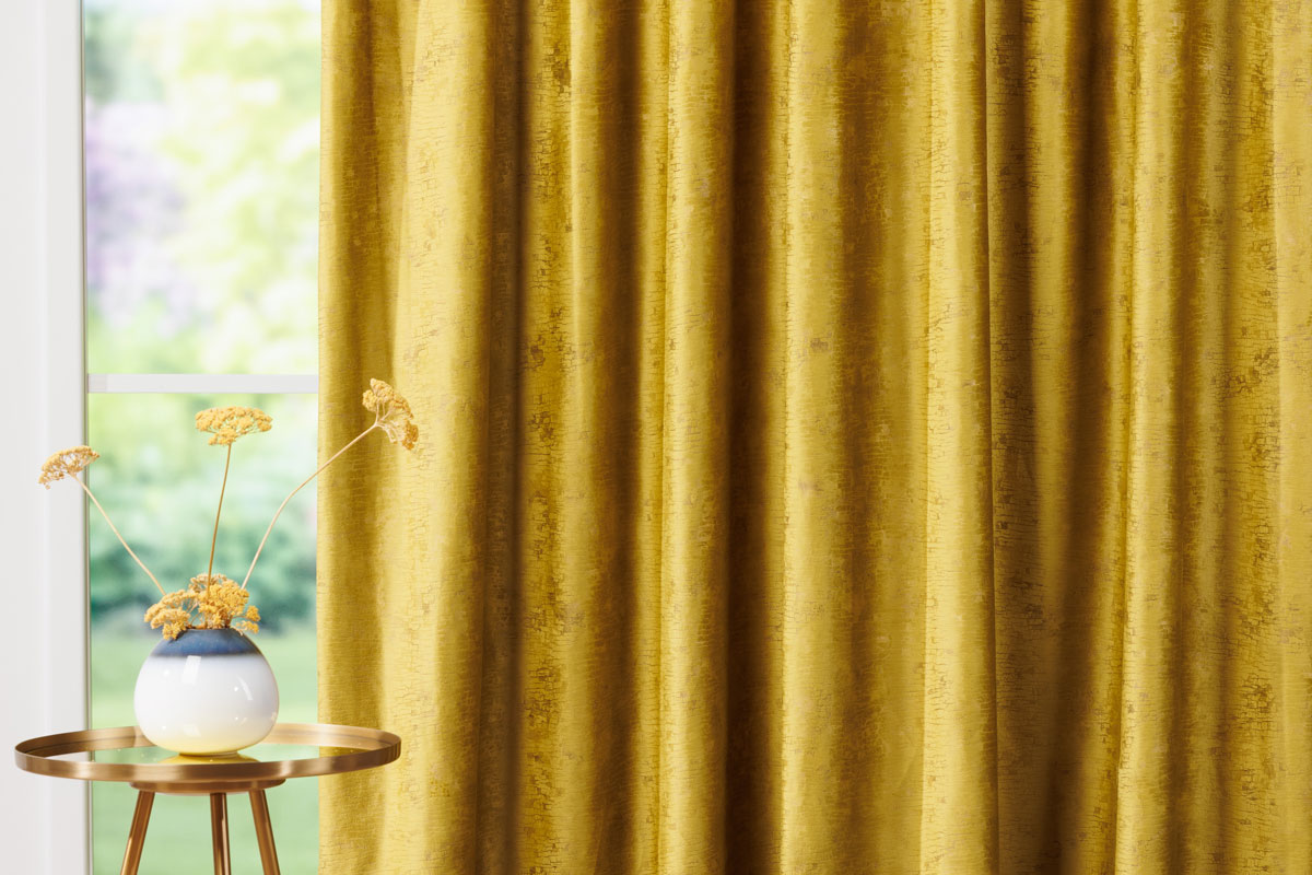 feliz yellow print curtain