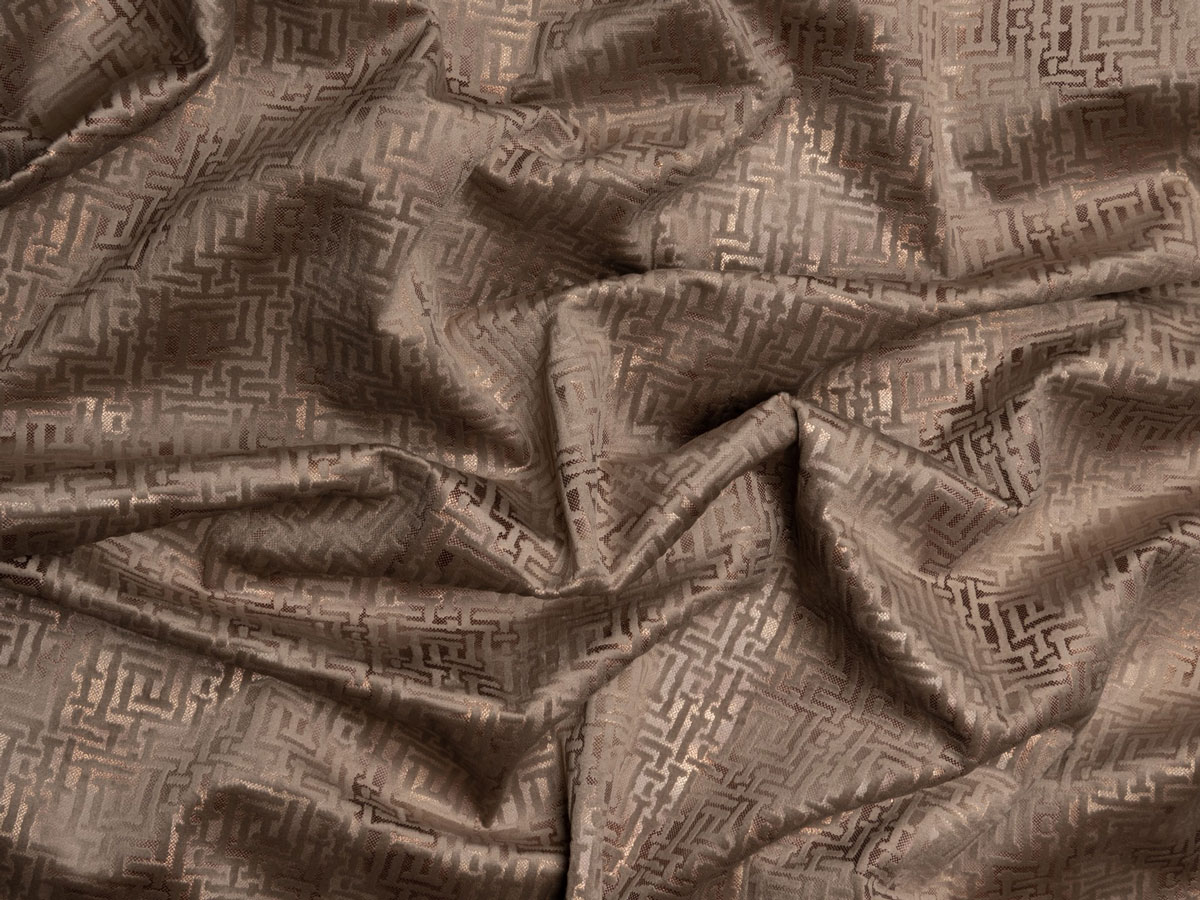 mars brown print curtain