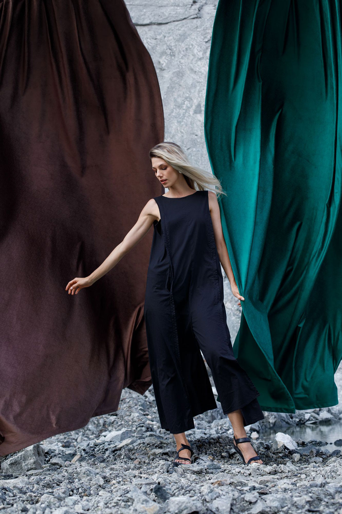 roma brown print curtain