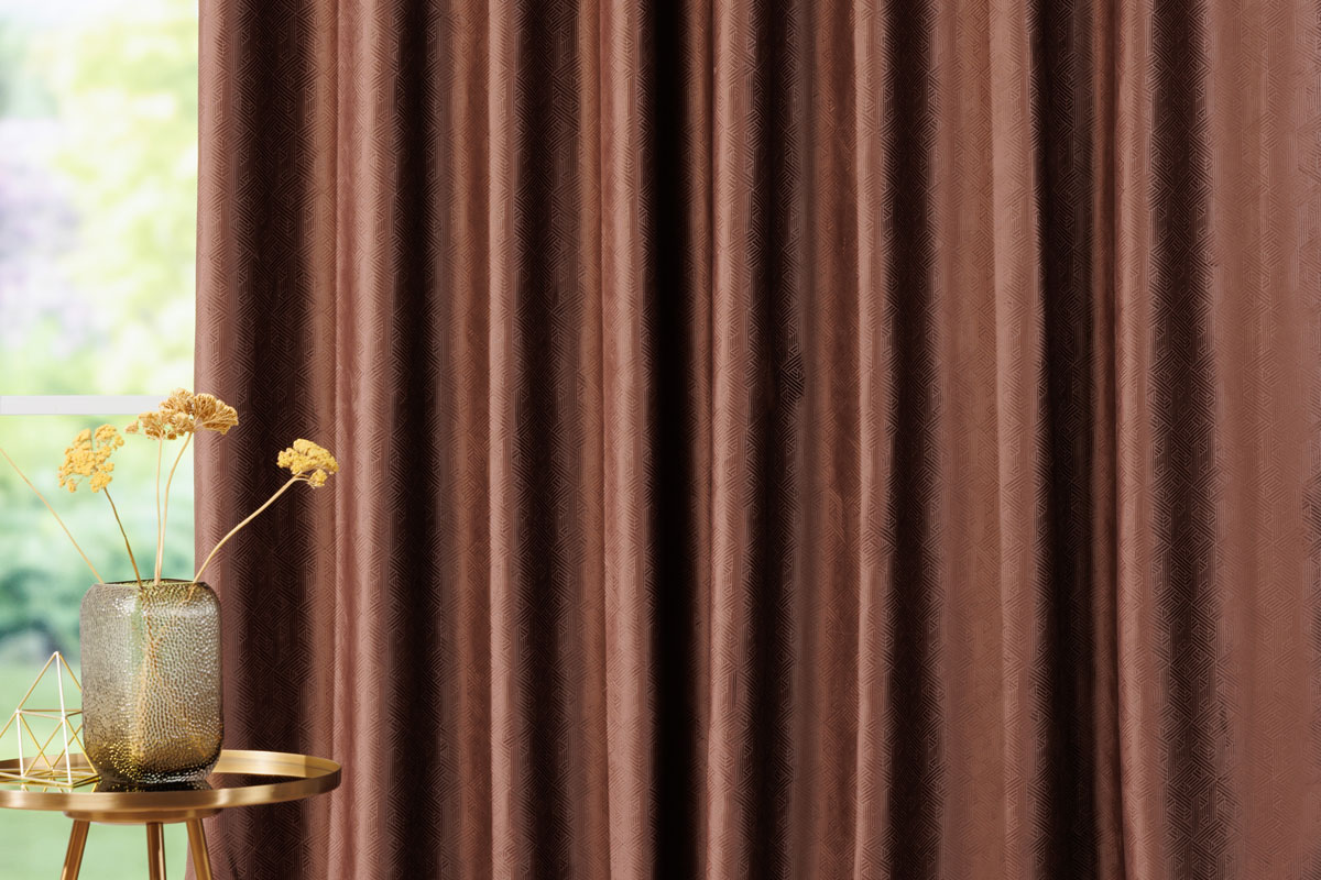 roma brown print curtain