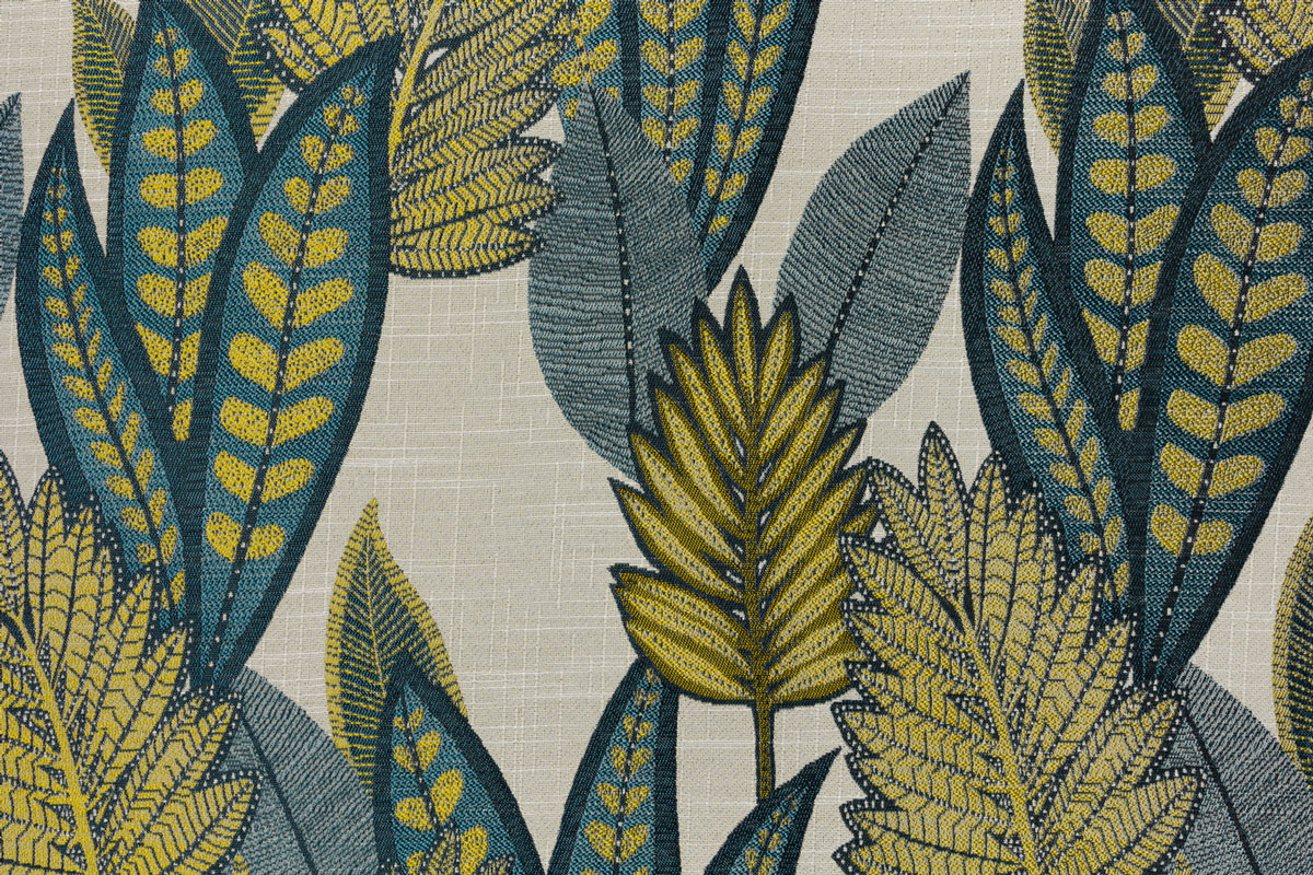 dominica green print curtain