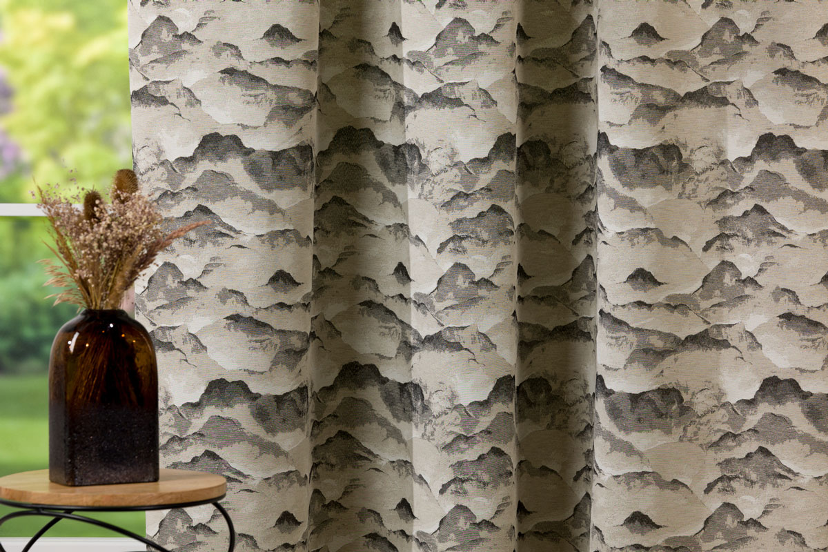 nebbia beige print curtain