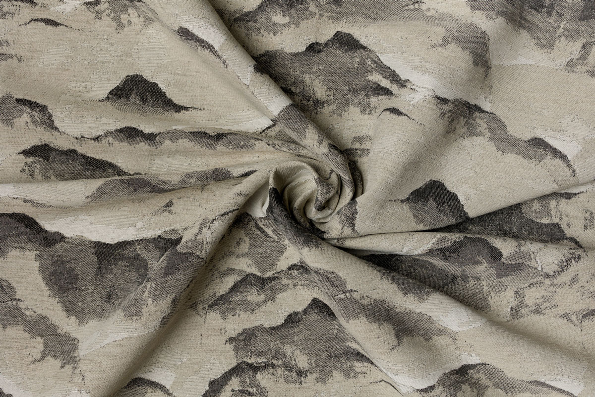 nebbia beige print curtain