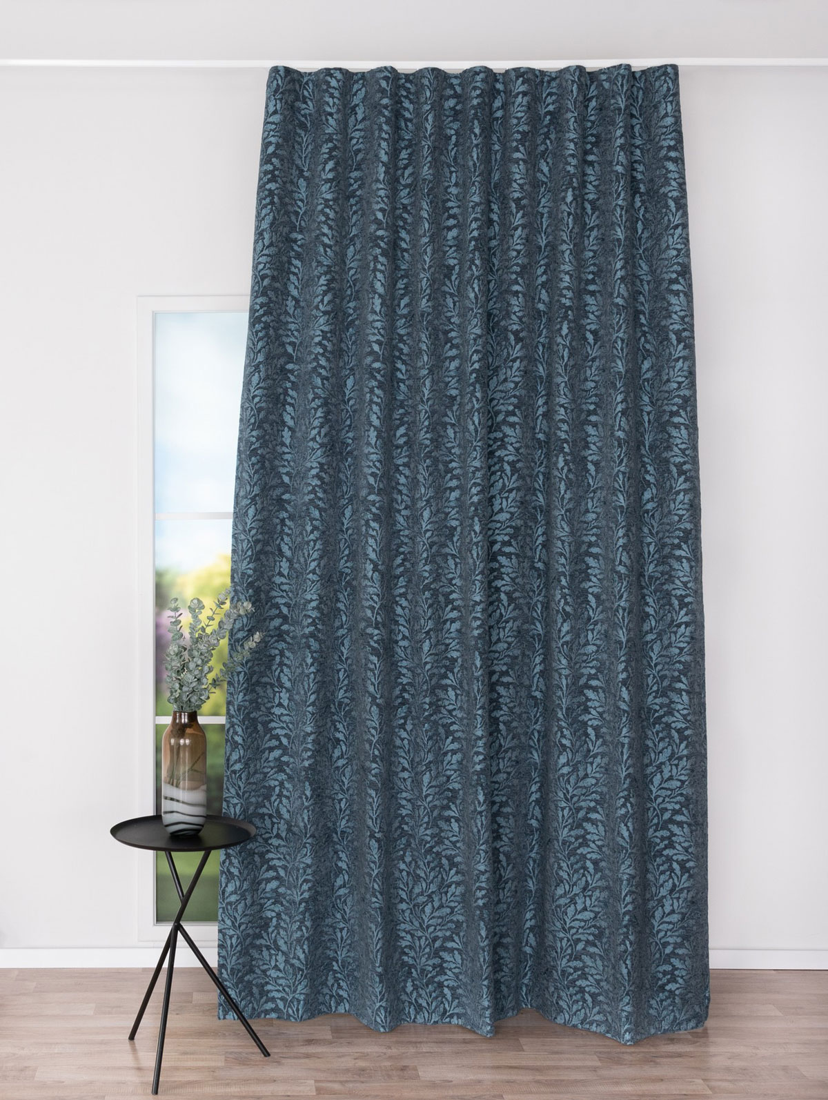 rioja blue print curtain