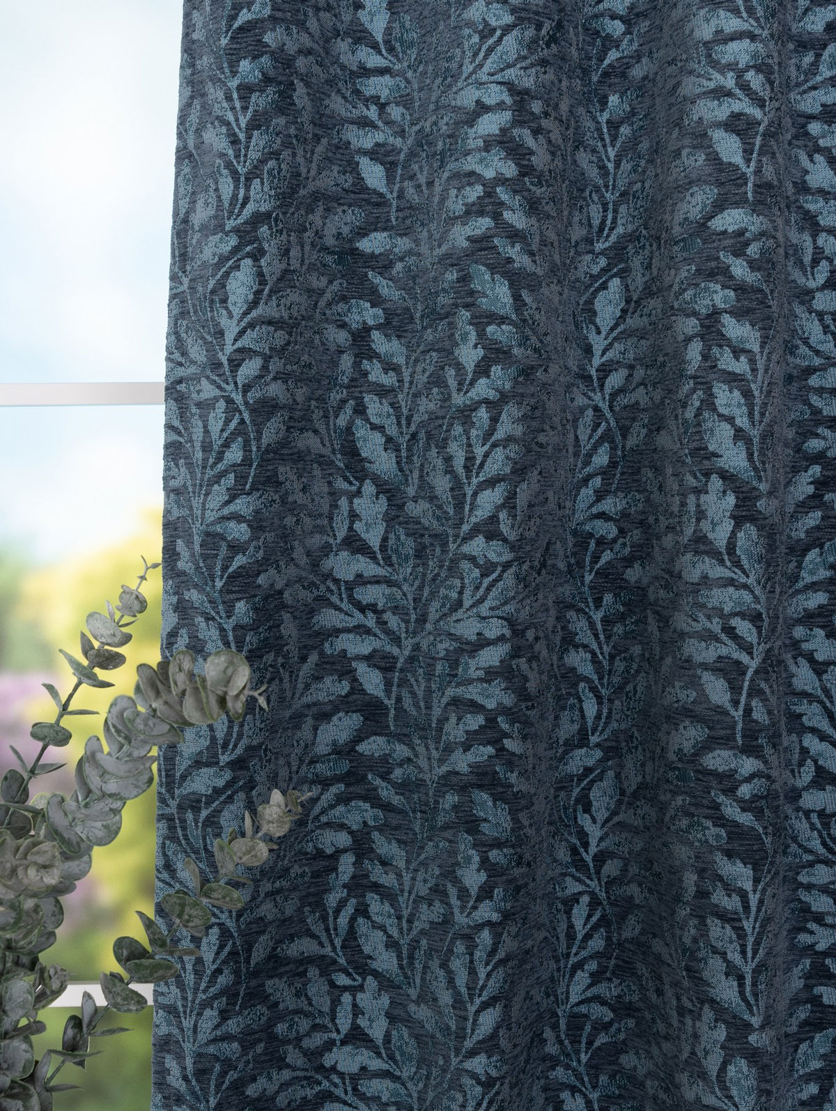 rioja blue print curtain