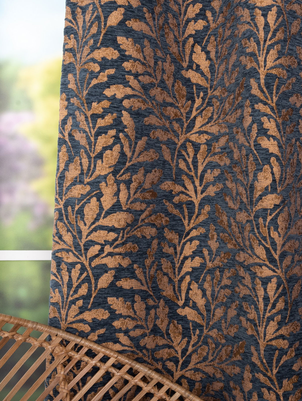 rioja brown print curtain