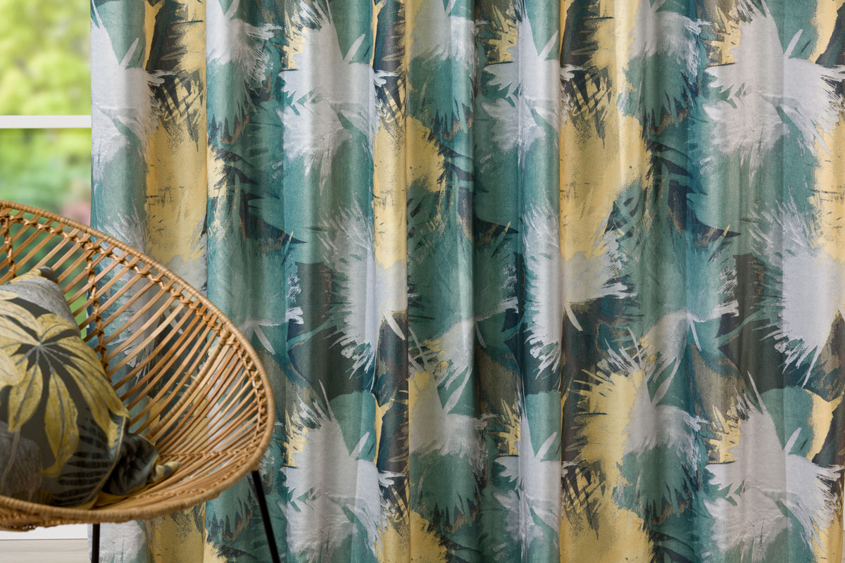 amazonia green print curtain
